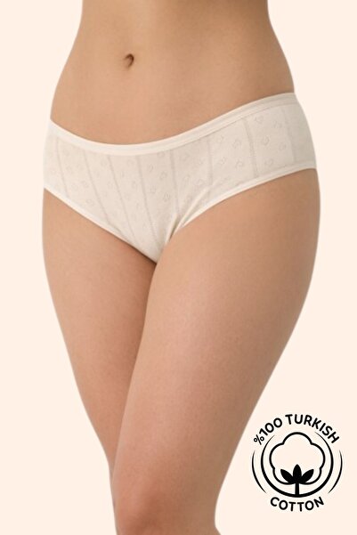 NETLY Women's Jacquard Bato Panties (6 Pieces) - 100% Cotton