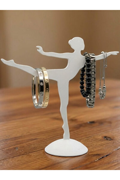 Leerybee Підставка-декор для прикрас у вигляді балерини, органайзер для каблучок, сережок, намиста і браслетів, матеріал: твердий пластик