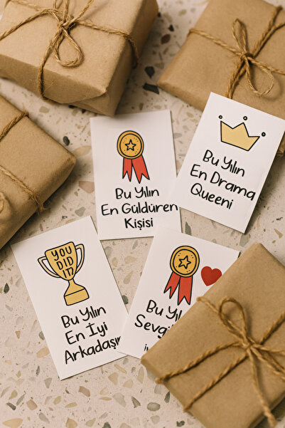 Pankart Evi 16 Pieces New Year's Motto Gift Card Set - the Best of This Year...