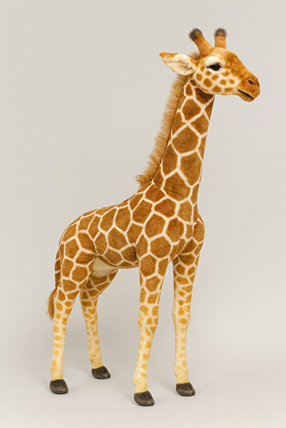 TRUST STORE دمية زرافة عملاقة فاخرة من القطيفة بطول 120 سم بتصميم واقعي، لعبة...