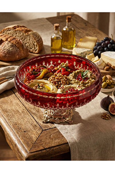 AKDEN STORE Cutting and Crafting Special Red Water Lily Bowl for New Year