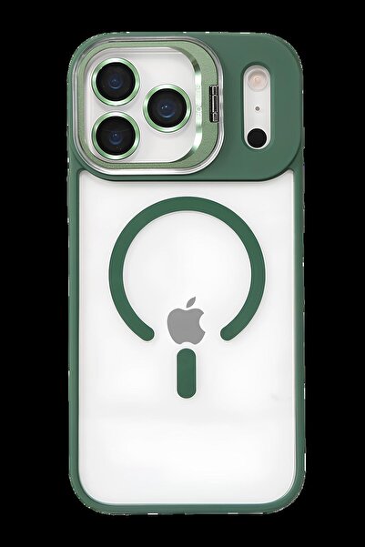 TechTrove iPhone 17 Pro Kılıf Standlı ve Kamera Lens Hediyeli Wireless Şarj Ö...