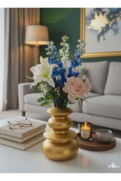 Lui Tasarım Nordic Style Aura Gold Vase