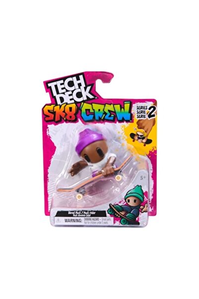 Spinmaster Tech Deck Team Sk8 Figure, 9.6cm Fingerboard, Purple, Set Included
