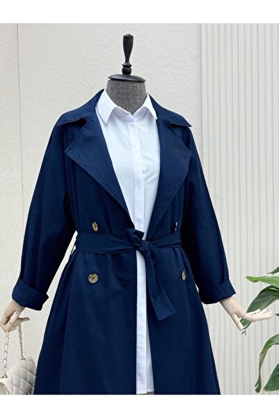 HİJABAYA Μπολερό Λεπτομερής Ζωγραφισμένη Καμπαρντίνα με Ζώνη