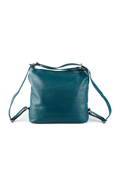 AZZURA Brianna backpack-style bag, turquoise, 100% leather (8119)