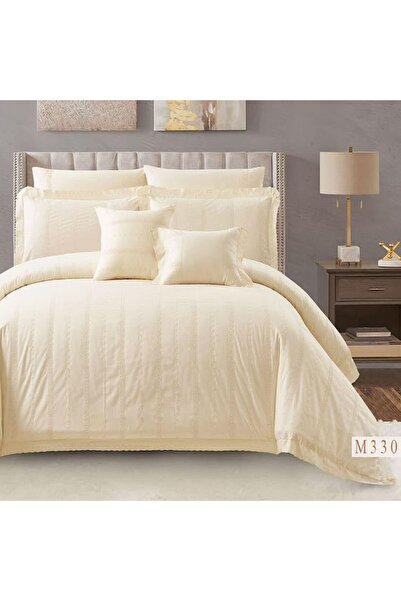 Reiashn مفرش نور بيج فآخر 8 قطع صيفي مزدوج