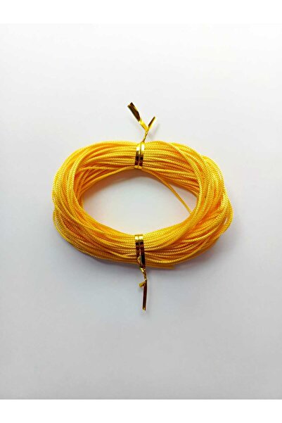 Eskişehir hobi sanat 1 mm 25 Meters Yellow Color Parachute Cord Macrame Bracelet Necklace Jewelry Design Beading Hair Braiding Cord