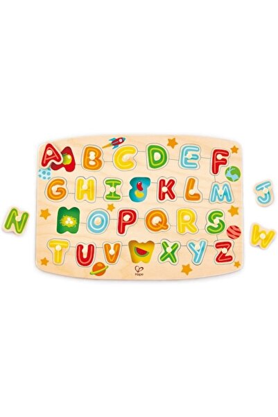 Hape Puzzle educativ vesel și colorat din lemn cu alfabet