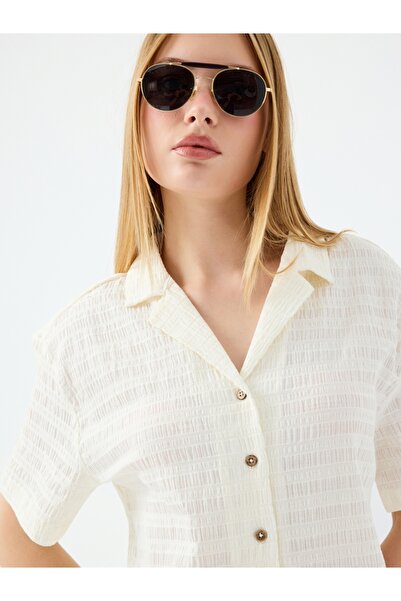 Loft Loose Crop Women's Shirt Long Sleeve