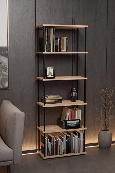 KODIGU 6 Raflı Kitaplık - Kitaplık - 60cm x 30cm x 160cm Kitaplık - Çevir Kur...