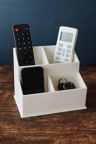 FourClovers 3D Printer Production Multi-Compartment Control – Phone – Keychain Organizer |   Desk Top Organizer