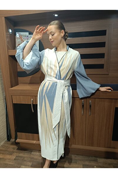 Store Kadın Jakarlı kuşaklı ferace