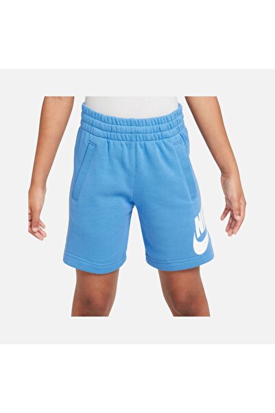 Nike Sportswear Club Fleece French Terry Unisex Kids Blue Shorts -Cotton Comfortable Design - Fd2997-489
