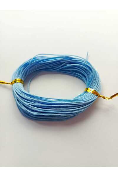 Eskişehir hobi sanat 1 mm 25 Meters Space Blue Color Parachute Cord Macrame Bracelet Necklace Jewelry Design Beading Hair Braiding Cord