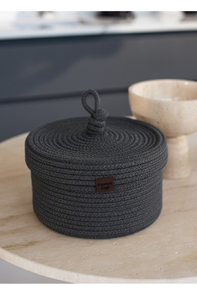 Comfort Craft Round Basket with Jute Cover |   Handwoven, Wicker, Multi-Purpo...