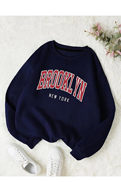 Mayer Butik Brooklyn New York Thick Sweatshirt Printed Oversized