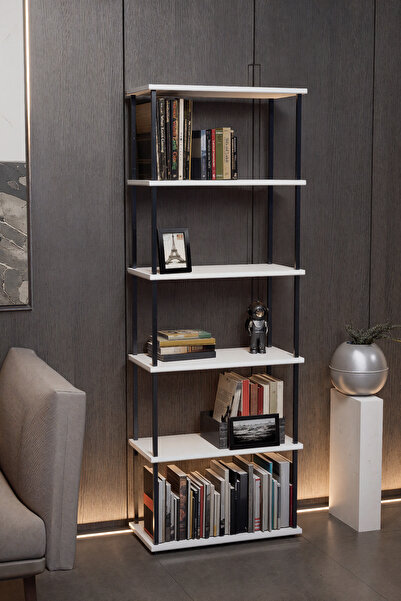 KODIGU 6 Raflı Kitaplık - Kitaplık - 60cm x 30cm x 160cm Kitaplık - Çevir Kur...