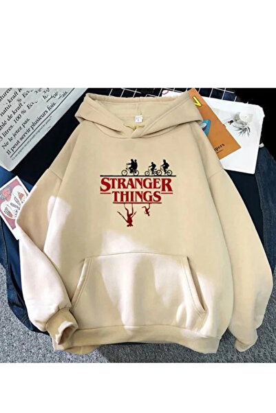 Mayer Butik سترة سترينجر ثينجز مطبوع قصة فضفاضة مبطن بالصوف بغطاء رأس