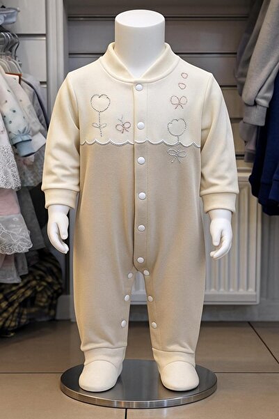 skycott Baby Girl Newborn Organic Romper Floral Pattern Footed Romper