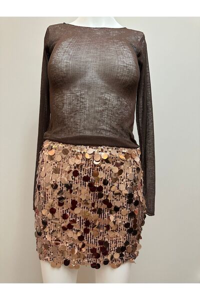 HERAVEGA BOUTİQUE KAHVE TÜL BLUZ