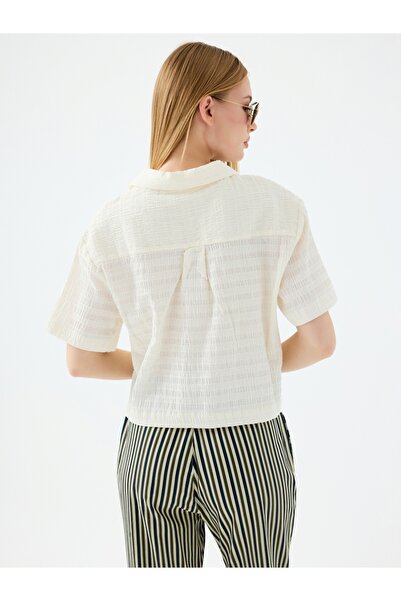Loft Loose Crop Women's Shirt Long Sleeve