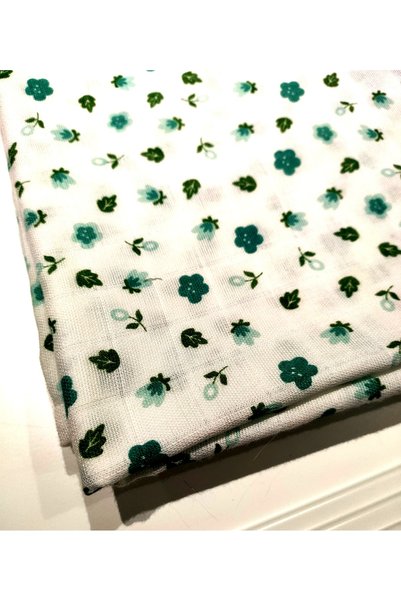 PİTİPİTİ Ev Tekstili ve Dekorasyon Crispy Flowers Muslin Cover Set 5 Pieces