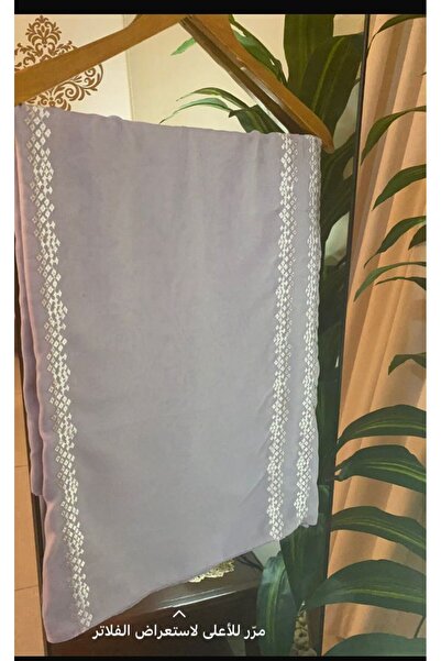 Veil Designer Movi Pole veil with Japanese fabric and white embroidery, M03 size: 60 * 190