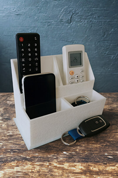 FourClovers 3D Printer Production Multi-Compartment Control – Phone – Keychain Organizer |   Desk Top Organizer