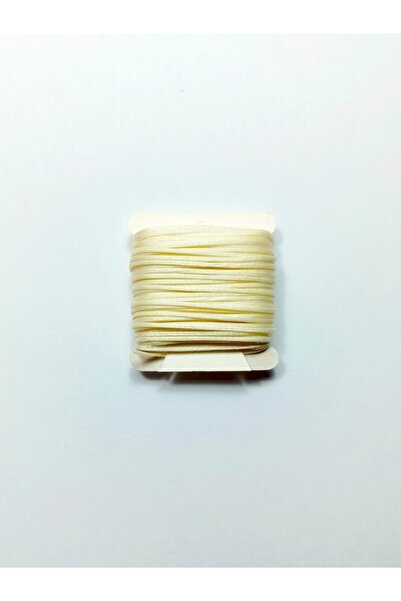 Eskişehir hobi sanat 1 mm 10 Meters Oyster Cream Color Waxed Cord Horsehair Leather Sewing Necklace Jewelry Design Bracelet Cord