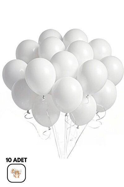 BALOMİS Beyaz Parti Balonu Helyum Uyumlu Organizasyon Süsleme