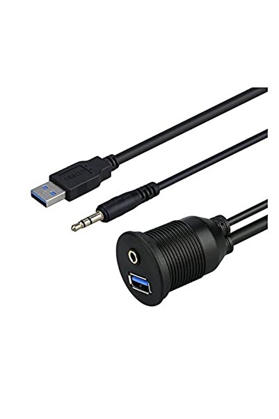 OEM USB 3.0 and 3.5 mm extension cable for flush mounting, 1 meter