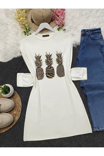 HİJABAYA Ananas Desenli Tunik