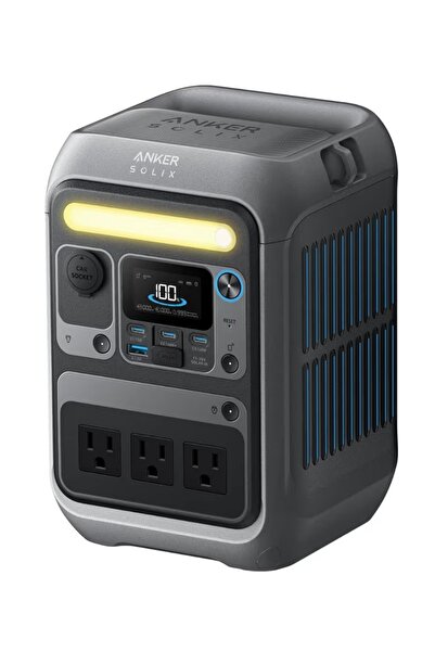 Anker SOLIX C300 Portable Power Station, Outdoor 288Wh LiFePO4 Battery, 300W (600W Surge)