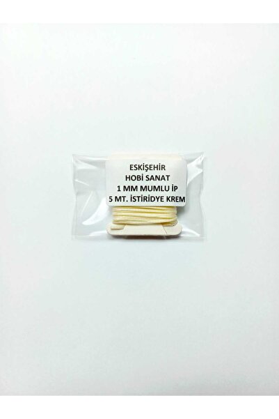 Eskişehir hobi sanat 1 mm 5 Meters Oyster Cream Color Waxed Cord Horsehair Leather Sewing Necklace Jewelry Design Bracelet Cord