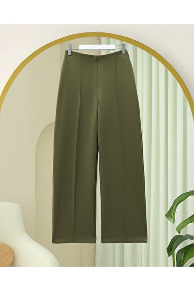 HİJABAYA Παντελόνι με φαρδιά πόδια, χτενισμένο από βαμβάκι με δύο κορδόνια