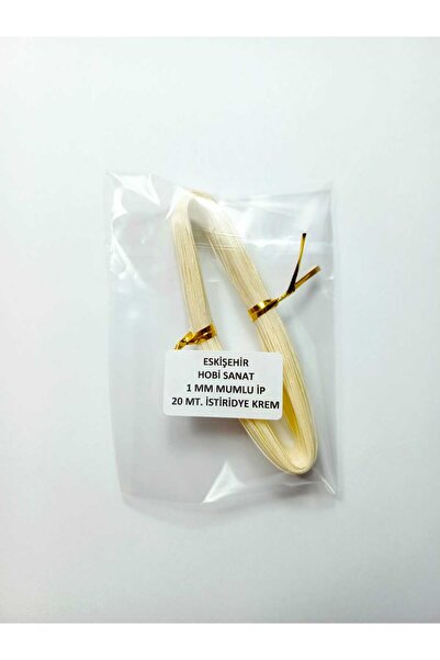 Eskişehir hobi sanat 1 mm 20 Meters Oyster Cream Color Waxed Cord Horsehair Leather Sewing Necklace Jewelry Design Bracelet Cord