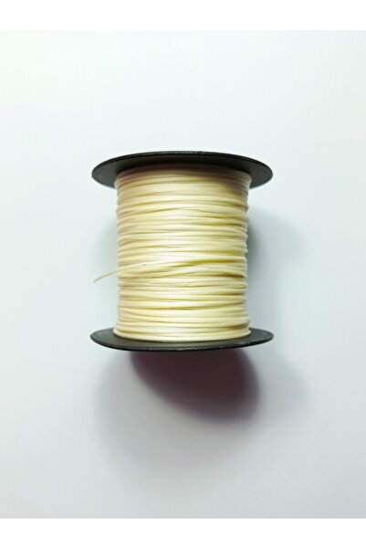 Eskişehir hobi sanat 1 mm 100 Meters Oyster Cream Color Waxed Cord Horsehair Leather Sewing Necklace Jewelry Design Bracelet Cord