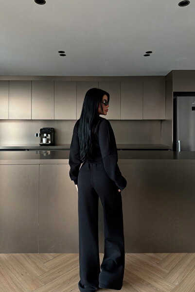 Eyyo Black Oska Tracksuit Set Ate-4104