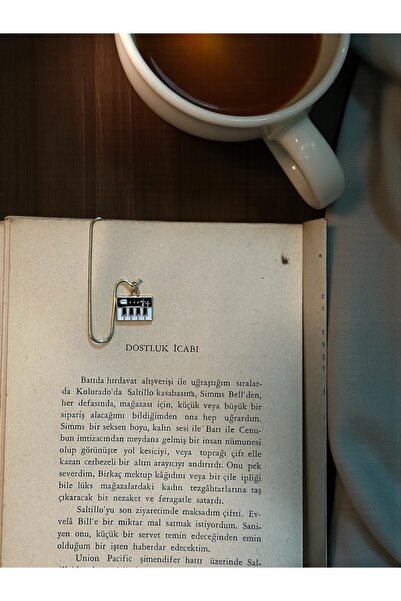 Rika Spolia & Co. Piyano Charm Müzik Aleti Kitap Ayracı