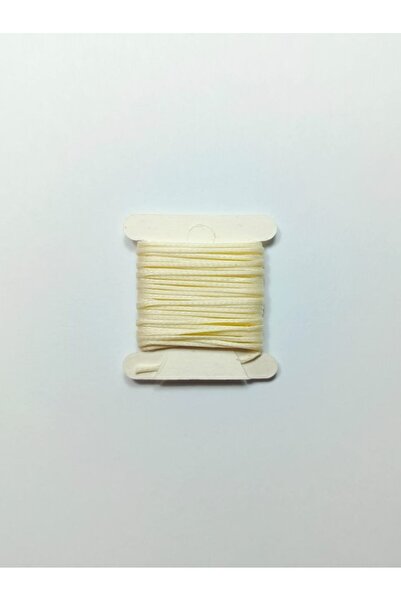 Eskişehir hobi sanat 1 mm 3 Meters Oyster Cream Color Waxed Cord Horsehair Leather Sewing Necklace Jewelry Design Bracelet Cord