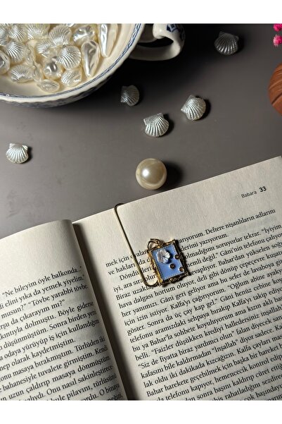 Rika Spolia & Co. Mavi Tablo Çerçeve Kitap Ayracı