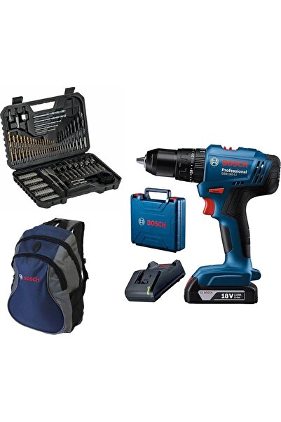 Bosch Gsb 183-LI 2 Ah Tek Akülü Darbeli Matkap + 103 Parça Matkap ve Vidalama...