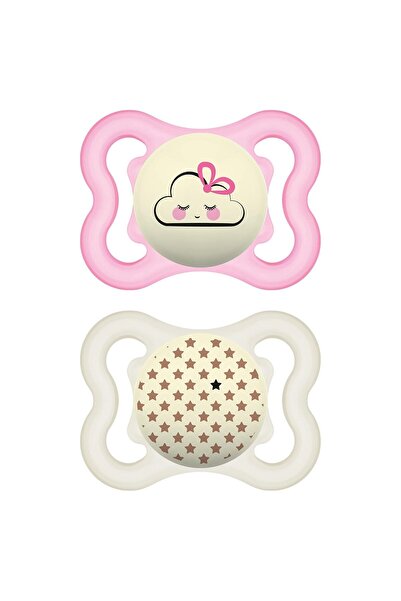 MAM Supreme Night Emzik 0–6 Ay – 2’li Paket ( Gece Parlayan, Ultra Hafif, Silikon Ortodontik Uç)