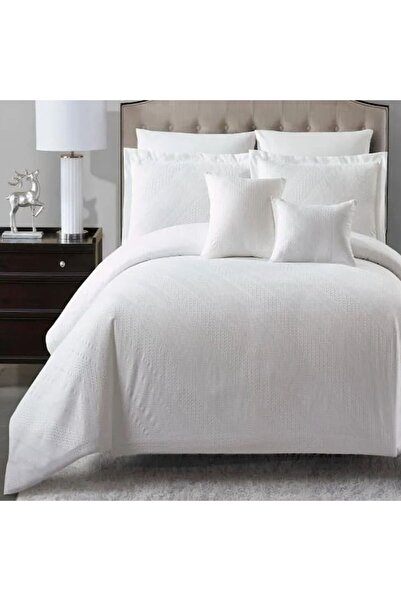 Reiashn Joyce Luxury White Embroidered 8-Piece Summer Double Bedspread