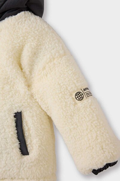 DeFacto Baby Boy Windproof Hooded Zippered Coat G4775A525Wn