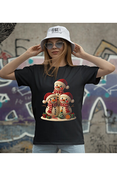 BUTSHIRT BU Tişört 'Little Snowmans - Christmass - Noel - Yeni yıl - Kardan Adam' Unisex Tişört