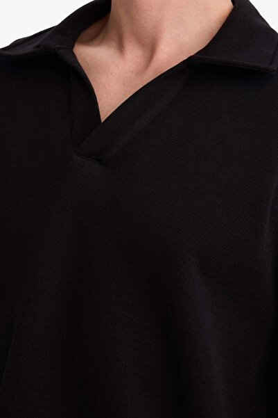 DeFacto Суитшърт с поло яка и боксерска кройка G6475AX25WN