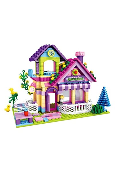 SHOPIENS Construction Blocks Dream House 524 pieces 2-Storey Set with Figurines