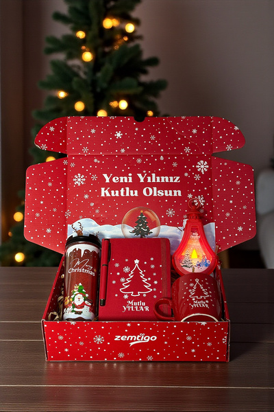 Zemtigo Merry Christmas Termos & Kupa & Mutlu Yıllar Defter Ve Kalem & Yılbaş...